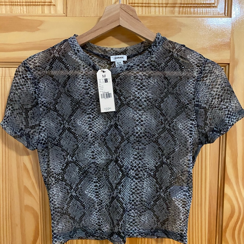 Garage snake print tee